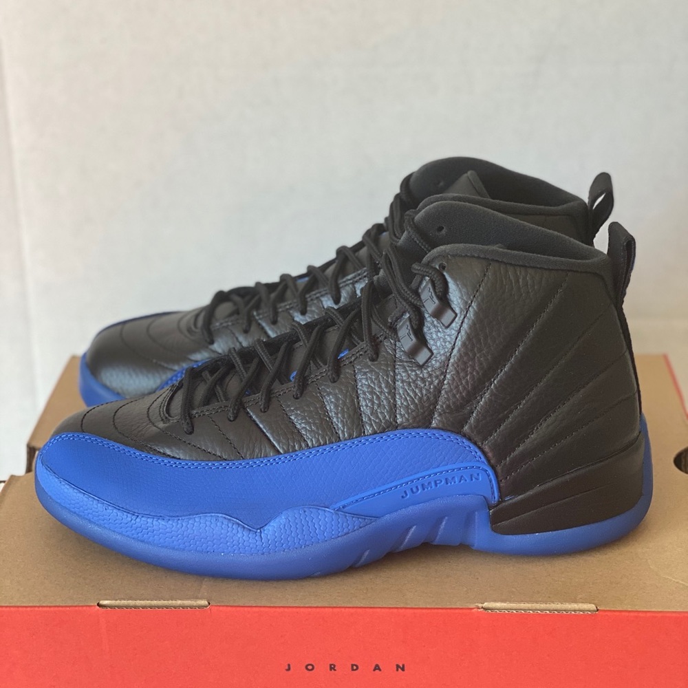 Air Jordan 12 XII Retro BLACK GAME ROYAL.